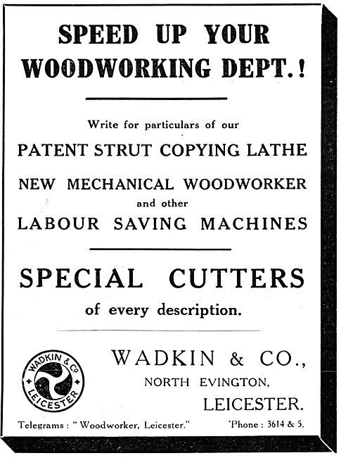 Wadkin Woodworking Machinery 1915                                