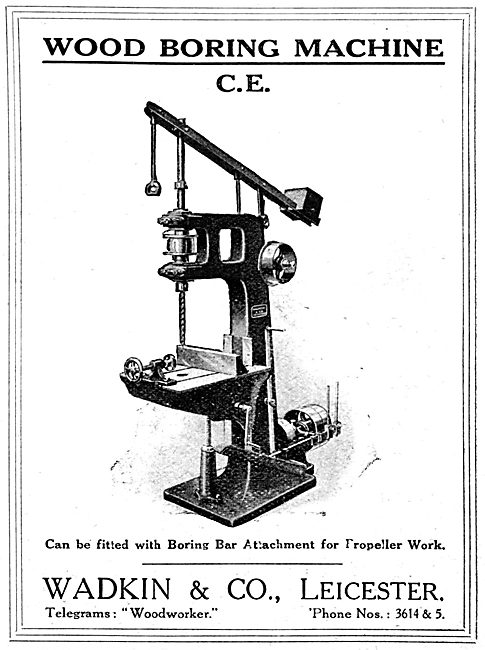 Wadkin Wood Boring Machine C.E. 1916                             