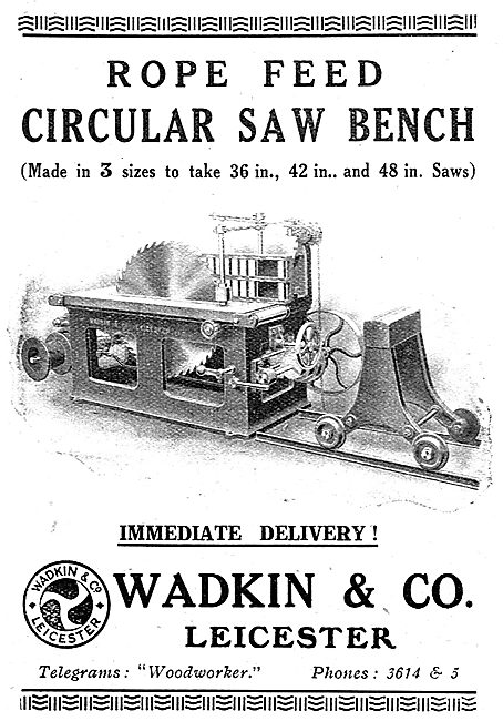 Wadkin Rope Feed Circular Saw Bench                              