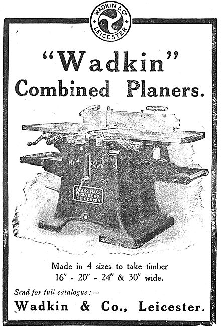 Wadkin Woodworking Machinery For Aircraft Constructors           