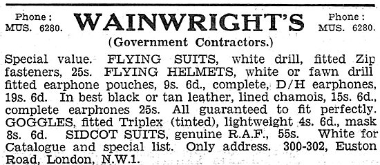 Wainwright's Flying Clothing                                     
