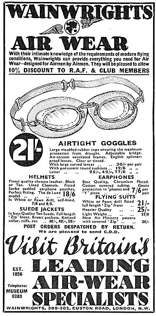 Wainwright's Air Wear Flying Clothing                            