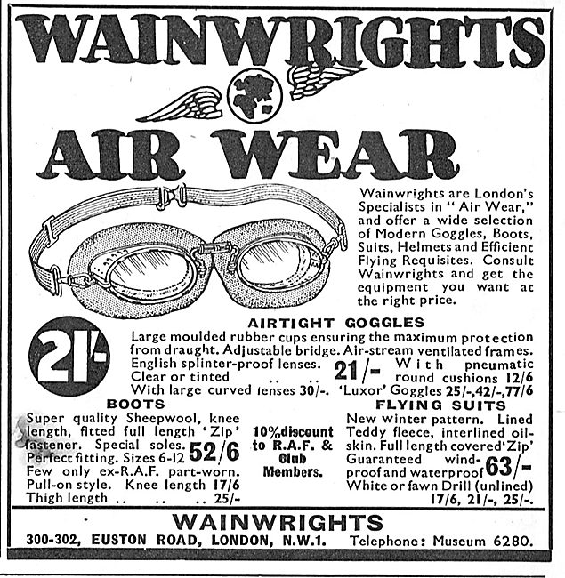 Wainwright's Air Wear Flying Clothing                            