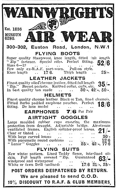 Wainwright's Flying Clothing                                     