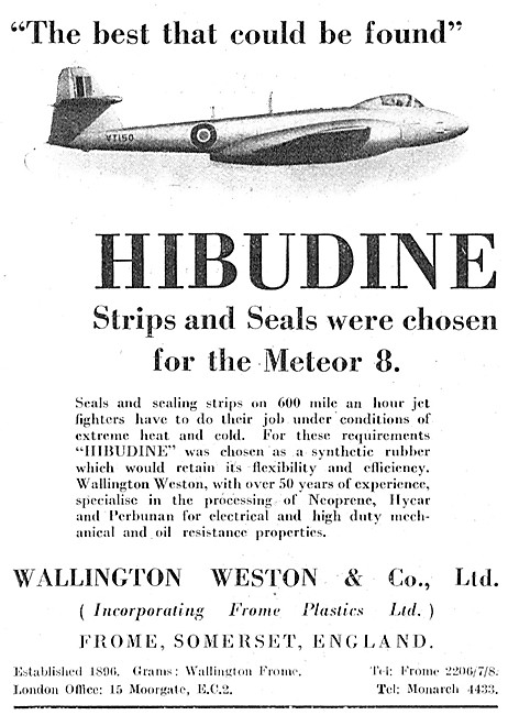 Wallington Weston HIBUDINE Synthetic Rubber Strips & Seals       