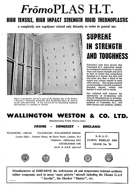 Wallington Weston FromoPlas H.T Thermoplastic                    