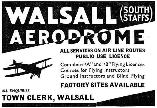 Walsall Aerodrome Facilities                                     