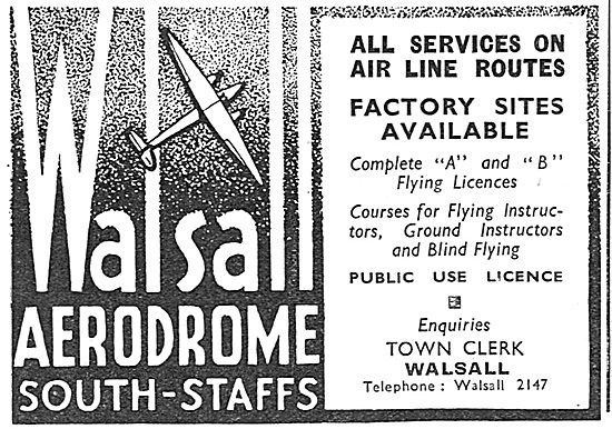 Walsall Aerodrome Facilities                                     