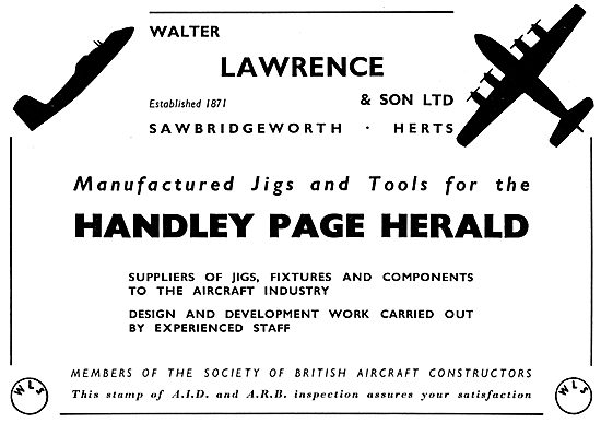 Walter Lawrence. Jigs & Tools For The Aircraft Industry          
