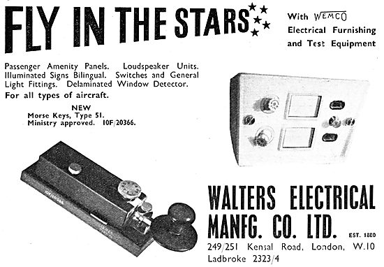 Walters Electrical Manfg - Aircraft Electrical Components        