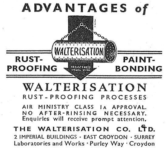 Walterisation Rust-Proofing Processes                            
