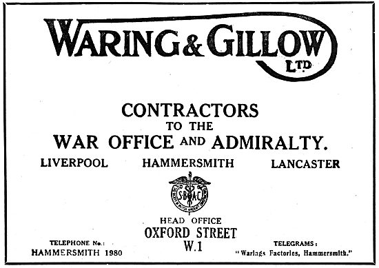 Waring & Gillow Aviation Dept.                                   