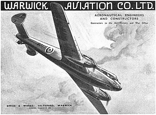 Warwick Aviation. Aeronautical Engineers & Constructors          