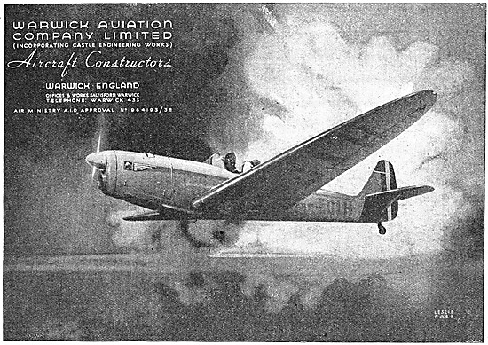 Warwick Aviation. Aeronautical Engineers & Constructors          