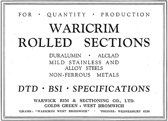 Warwick Rim Rolled Sections - Waricrim                           