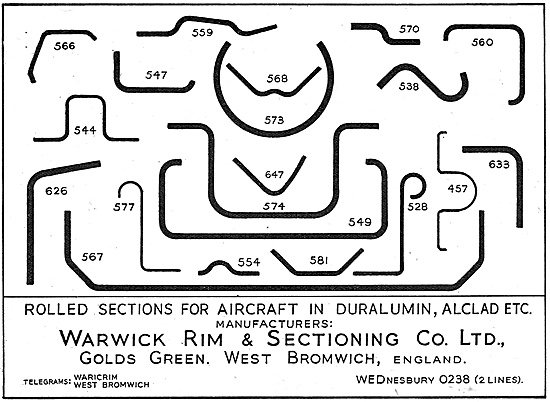 Warwick Rim Rolled Sections                                      