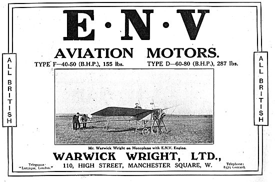 ENV Type F Aviation Motor - 40-50 BHP 155 LBs                    