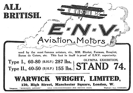 ENV Type 1 & Type II Aviation Motors On Display At Olympia       