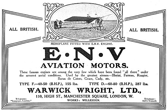 Monoplane Fitted With An ENV Engine                              