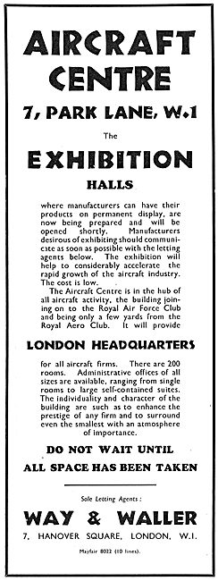 Way & Waller Aircraft Centre Park Lane - Aviation Showcase       