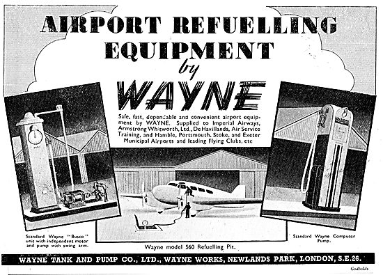 Wayne Tank & Pump Co. Wayne Airport Refuelling Equipment         