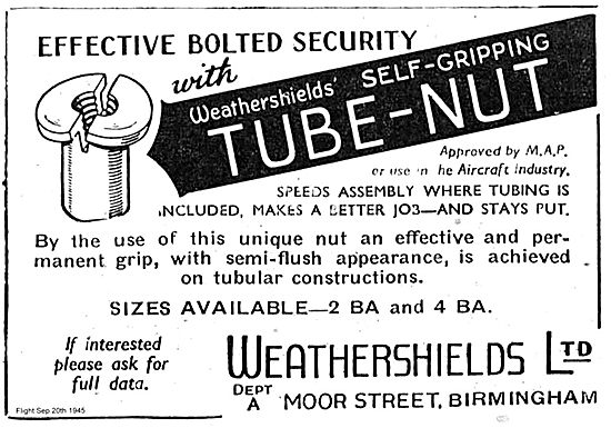 Weathershields Self Gripping Tube Nuts                           