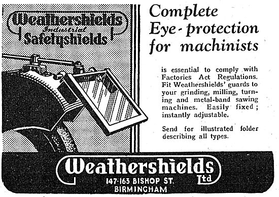 Weathershields Safety Shields For Machinists 1942                