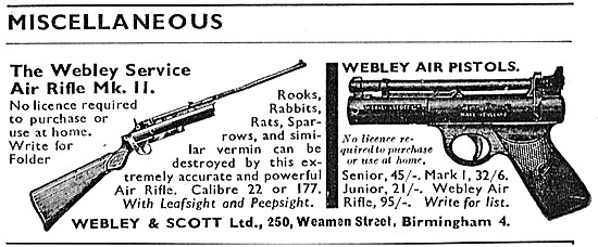 Webley & Scott Air Weapons                                       