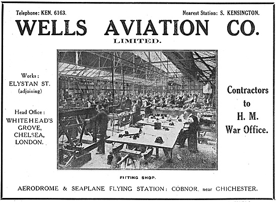 Wells Aviation Fitting Shop 1916                                 