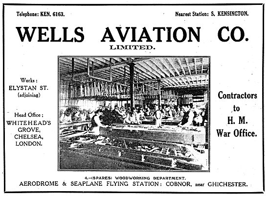 The Wells Aviation Co Woodworking Department                     