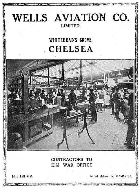 Wells Aviation - WW1 Advertisement                               