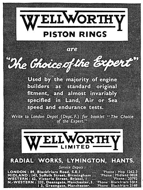 Wellworthy Piston Rings                                          