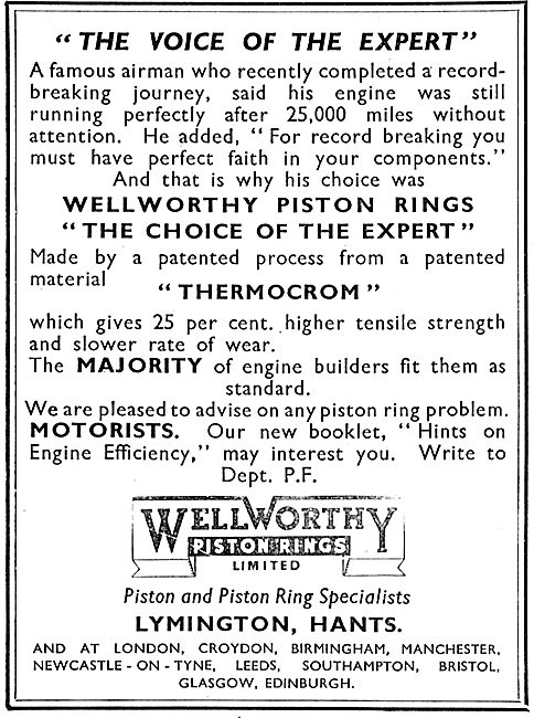 Wellworthy Piston Rings                                          