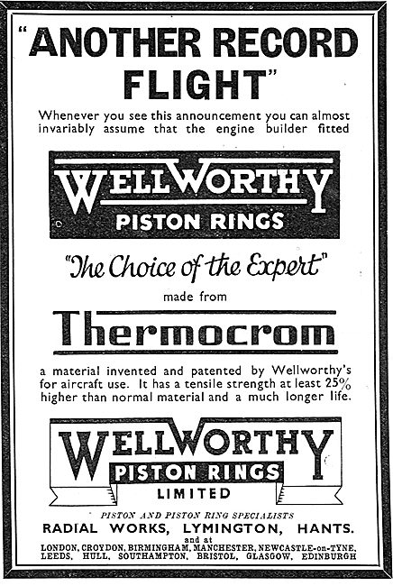 Wellworthy Piston Rings                                          