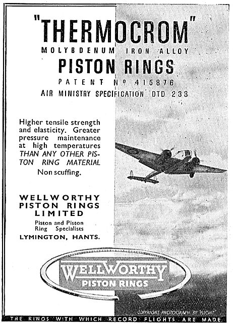 Wellworthy Thermocrom Piston Rings                               