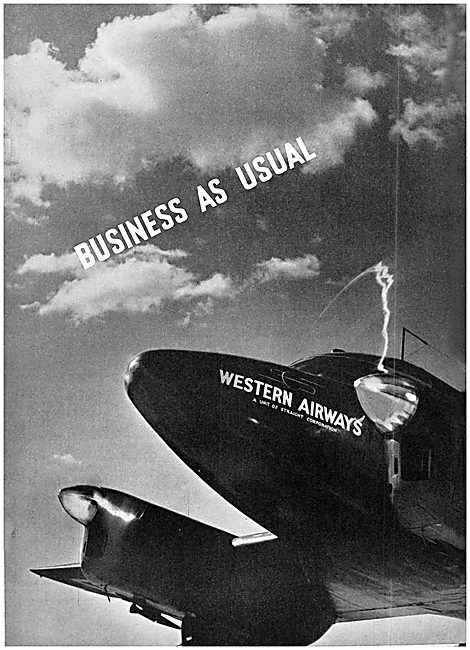 Western Airways 1939 Advert                                      