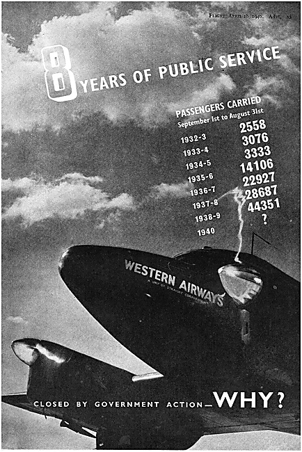 Western Airways 1940                                             