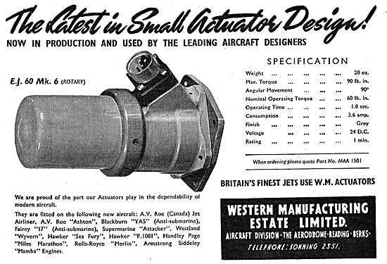 Western Manufacturing  - Electrical Actuators                    