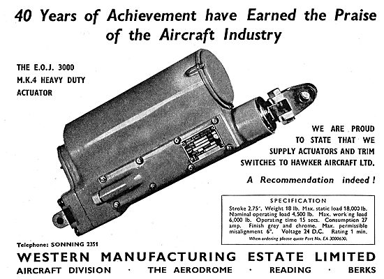 Western Manufacturing  - Electrical Actuators - EOJ 3000         
