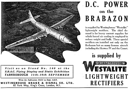 Westinghouse Brake & Signal : Aircraft Electrical Rectifiers     