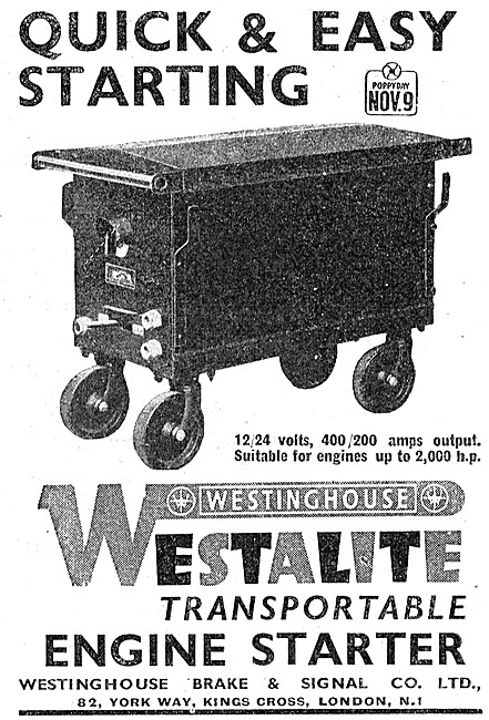 Westinghouse Rectifiers, Engine Starters & Battery Chargers      