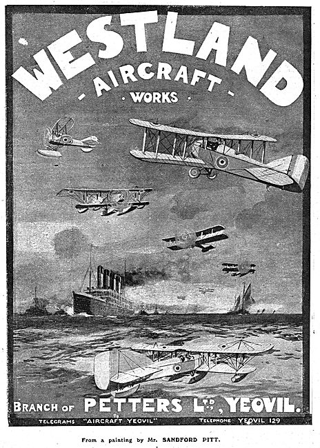 Westland Aircraft Works. A Branch Of Petters Ltd Yeovil          