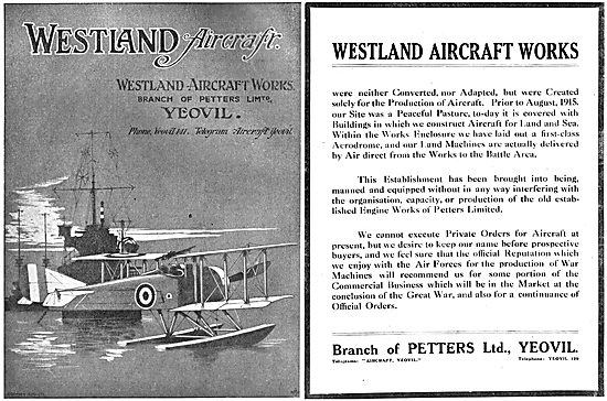 The Westland Aircraft Works                                      