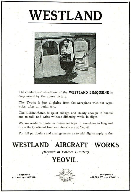 The Westland Limousine Aircraft                                  