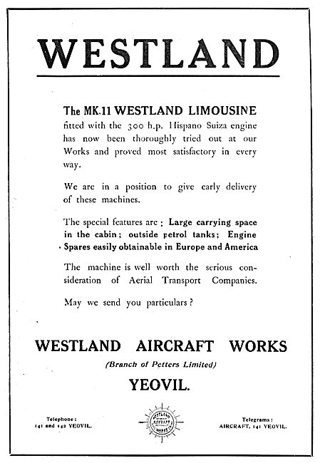 Westland MkII Limousine                                          