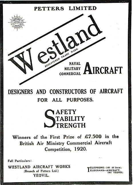 Westland Aircraft. Safety, Strength & Stability                  