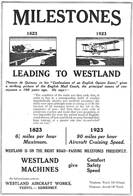 Westland Milestones                                              