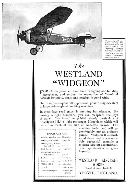 Westland Widgeon G-EBJT                                          