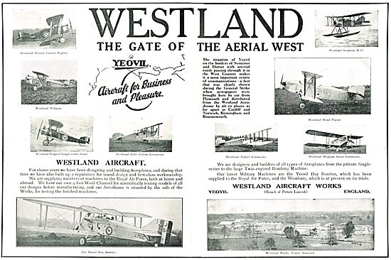 Westland - The Gate Of The Aerial West. Current Aircraft  Types  