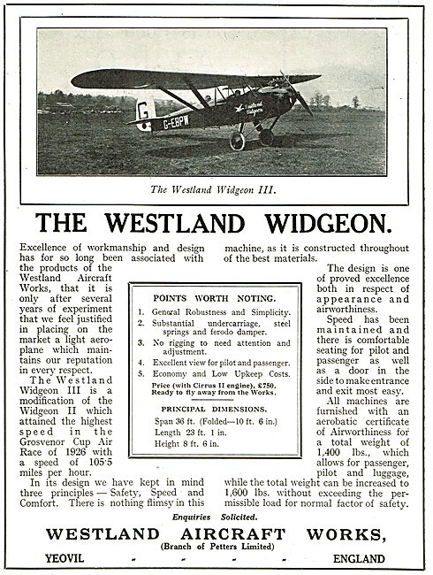 Westland Widgeon                                                 